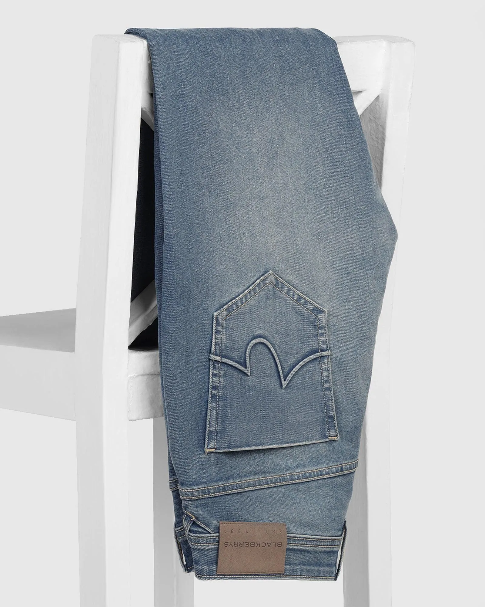 Super Clean Straight Comfort Duke Fit Indigo Blue Jeans - Margaret Party Look Classic Wear Streetwear Fan Evening Stroll Elegant