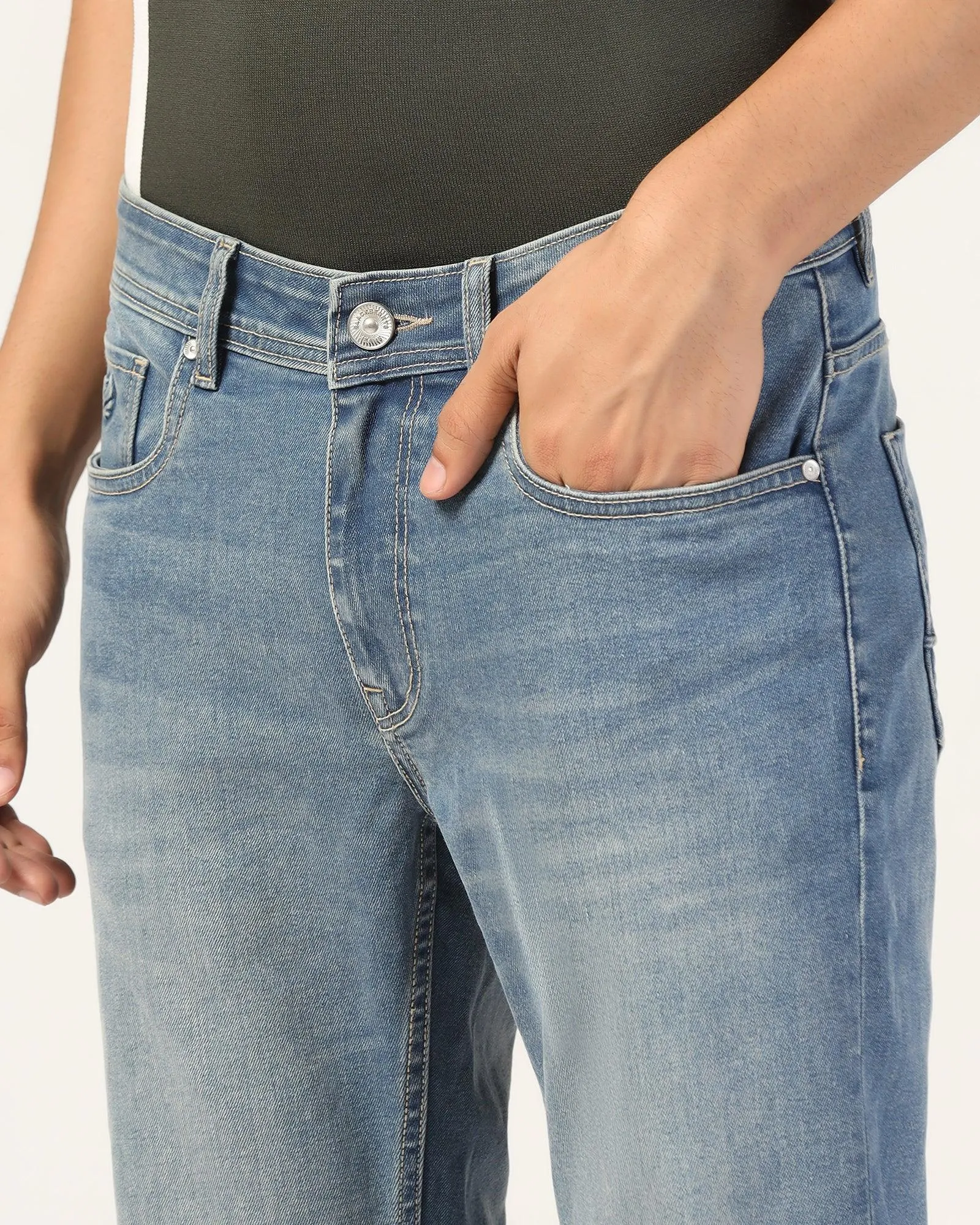 Wearable Piece Stylish Choice Super Clean Straight Comfort Duke Fit Indigo Blue Jeans - Margaret