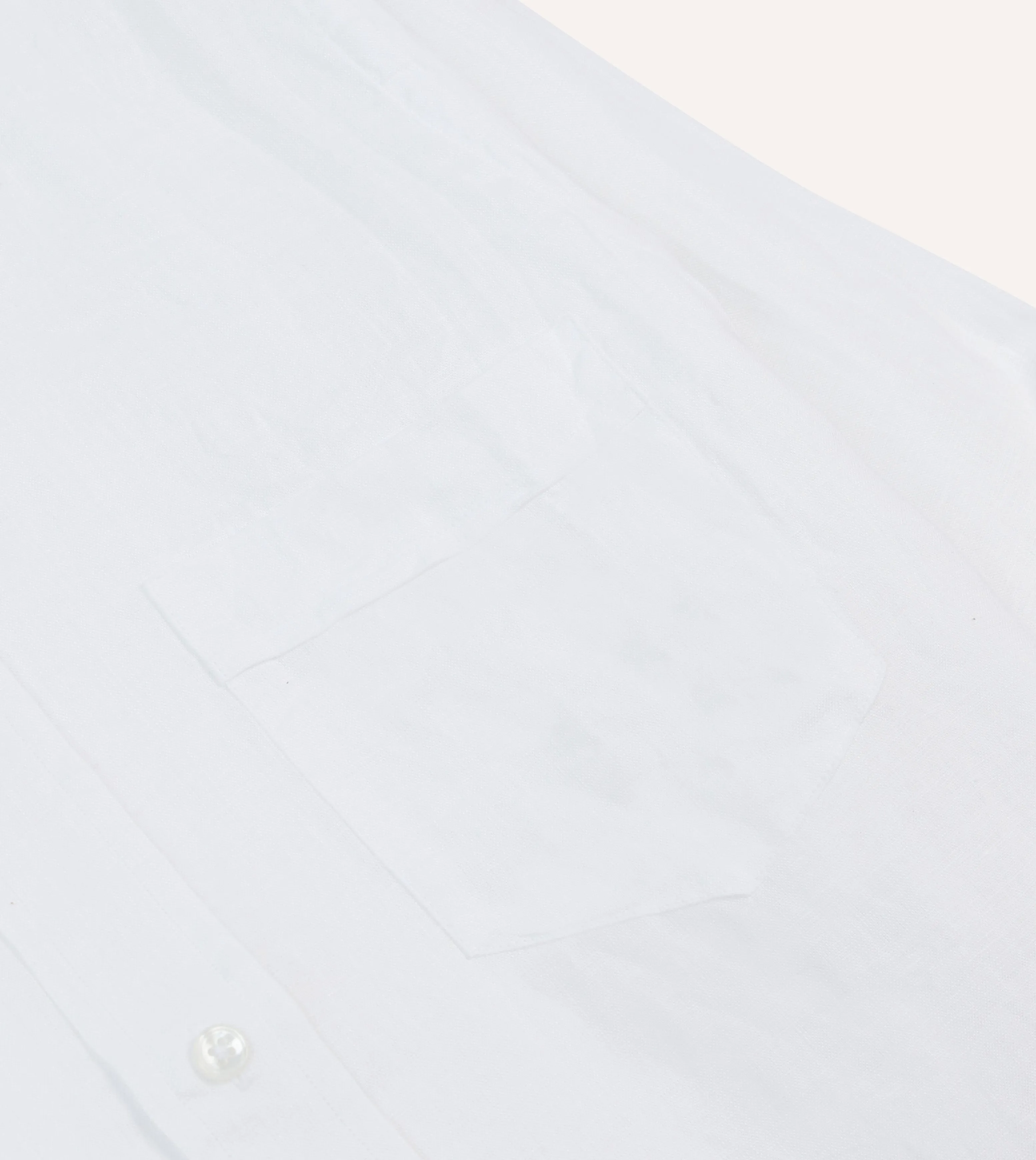 White Linen Spread Collar Shirt Neutral Tones