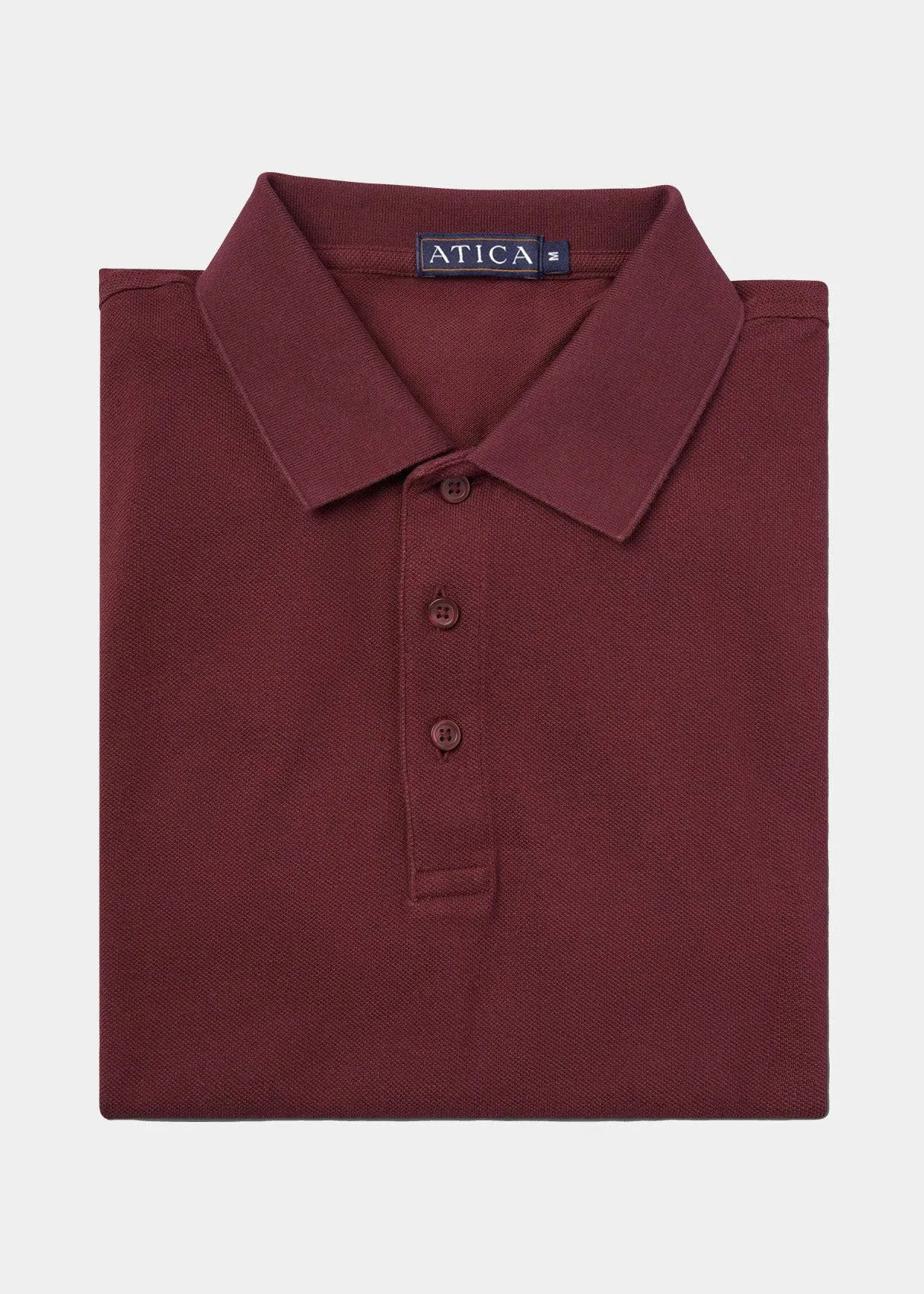 DoubleLayered Fabric Performance Polo Wine Shirt