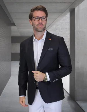 LANGLEY BLACK MODERN FIT BLAZER Odor Resistant Treatment Casual Trend