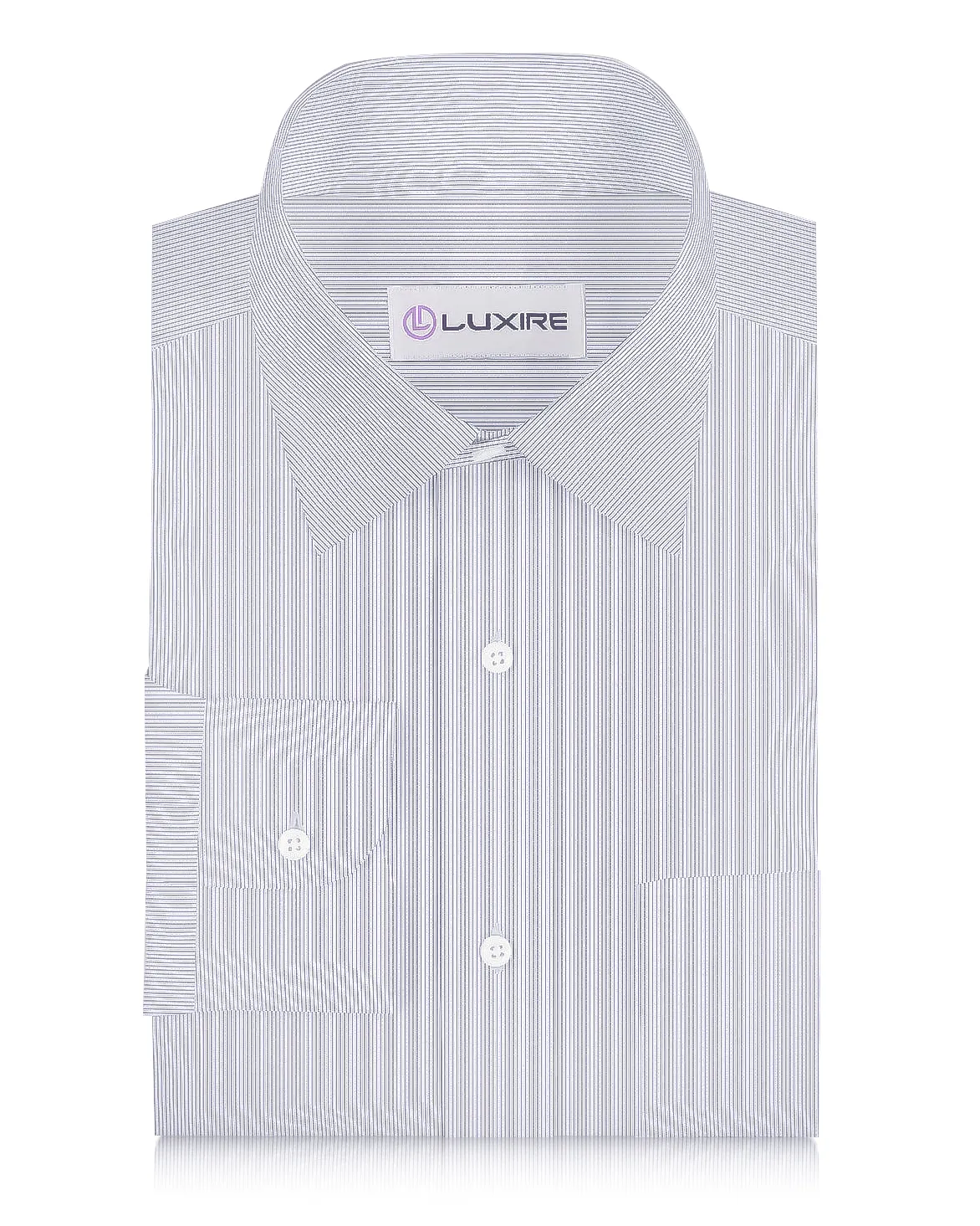 Casual Day Linen: Ink Blue White Hairline Stripes