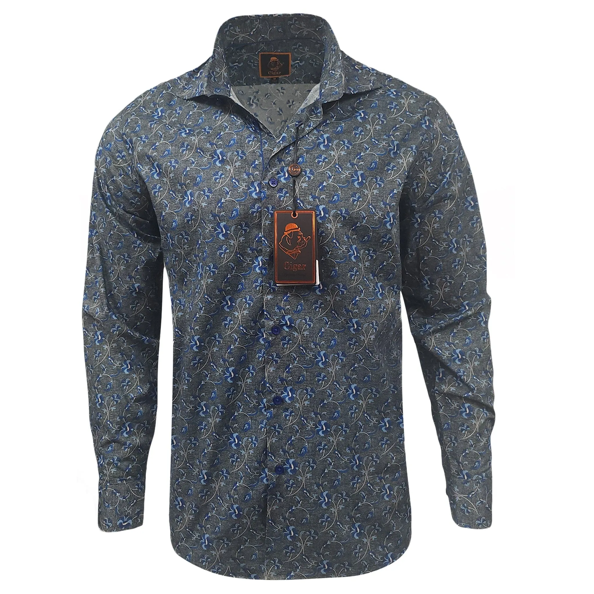 Contemporary Design Exclusive Collection Cigar Sport Shirt/S-5033
