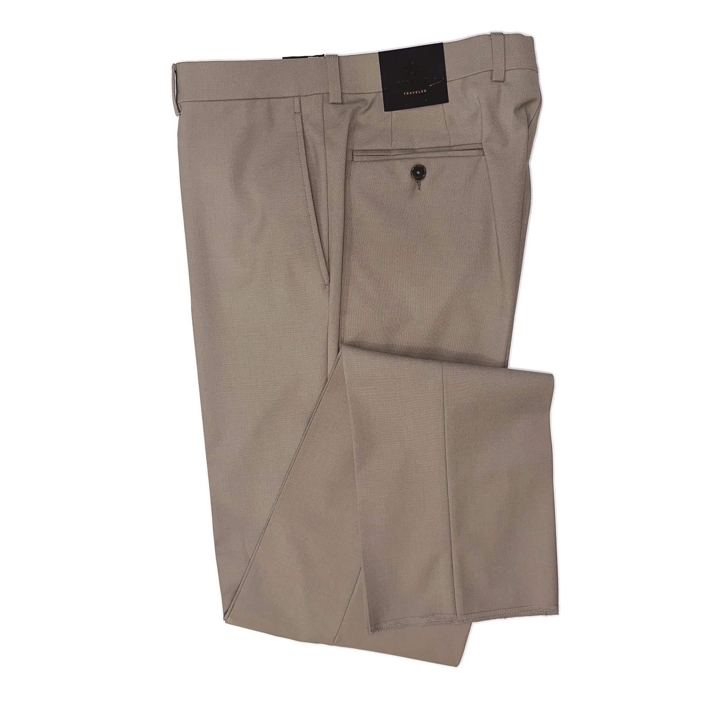 All Occasion Functional Comfort Riviera by Jack Victor- Traveler Dress Pant in Tan
