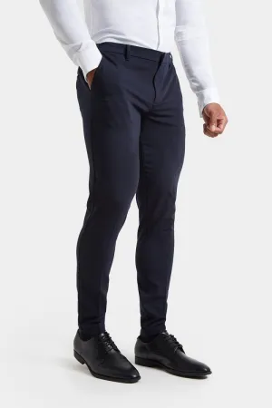 Durable Wear Athletic Fit Essential Pants in Navy