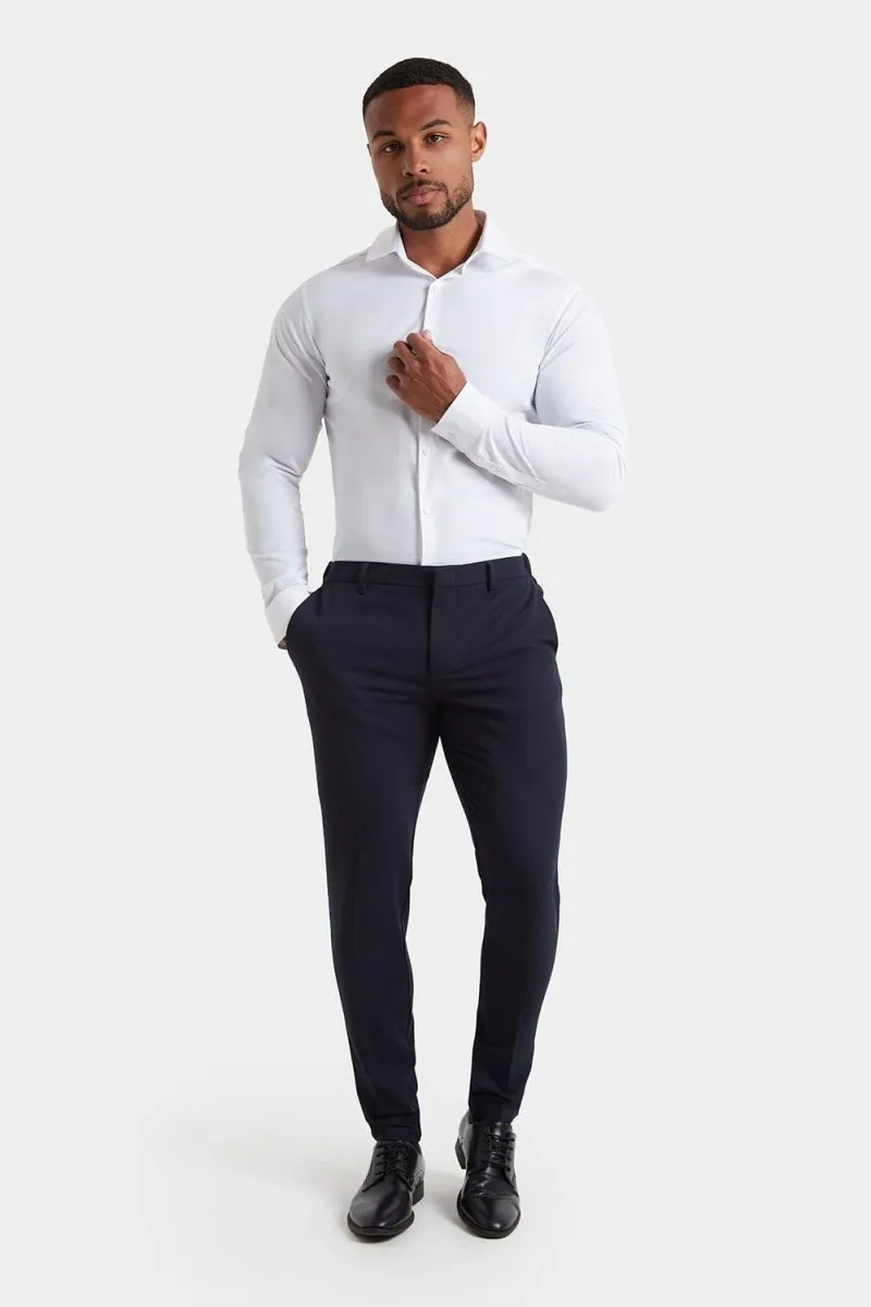 Athletic Fit Essential Pants in Navy Classic Fit Breathable mesh lining