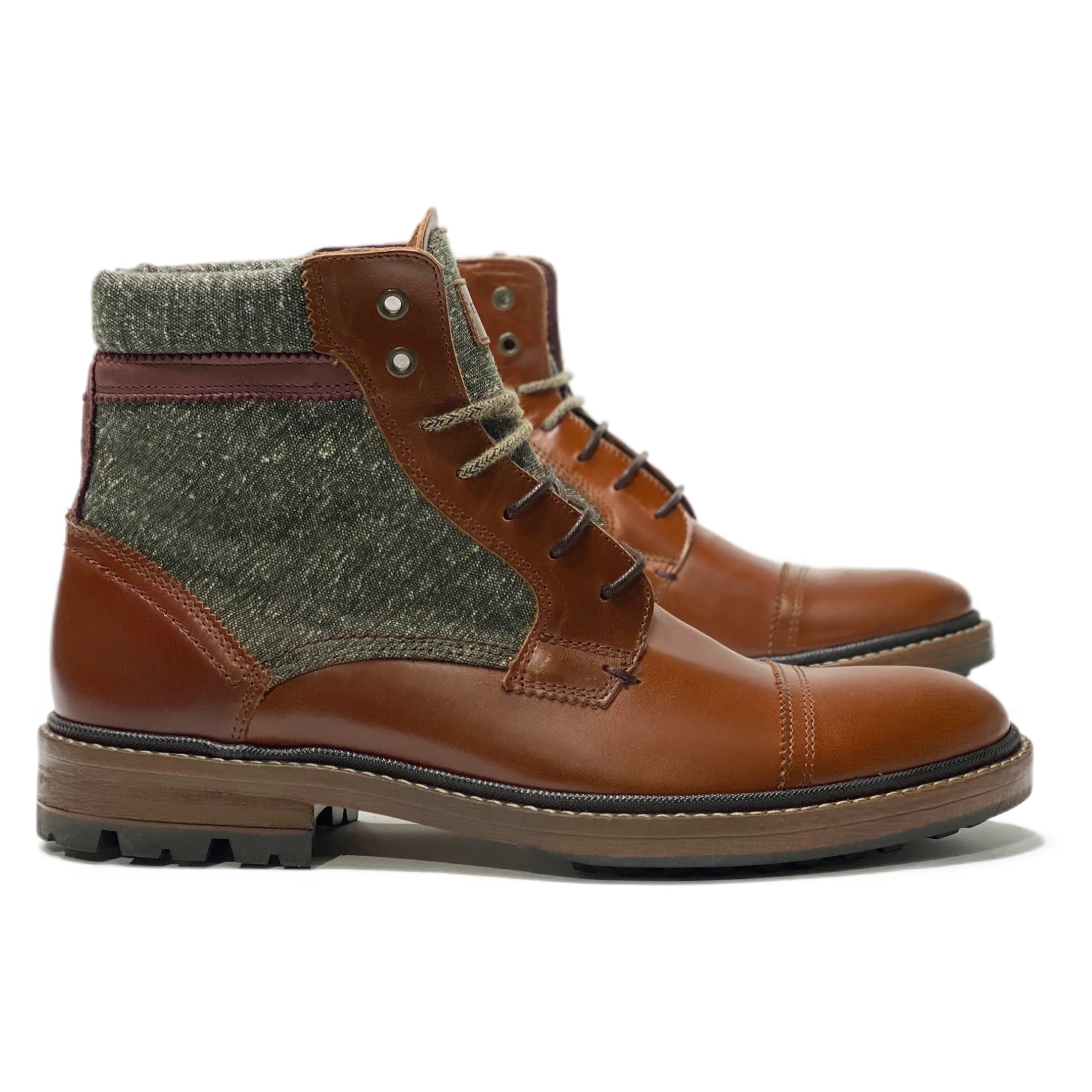 Sustainable Material Blend Rugged Comfort Ruulen Cap Toe Boots