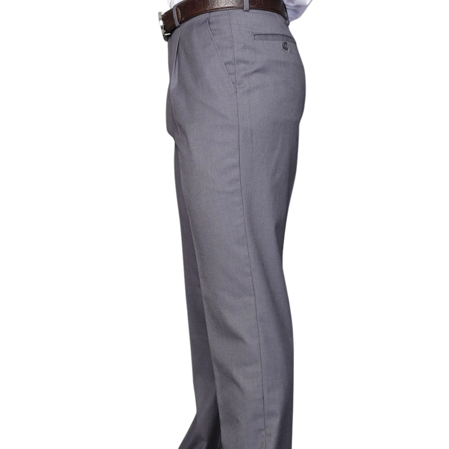 Dubhe Collection: Charcoal Pleated Wool Pants Air Comfort All-Purpose Comfort