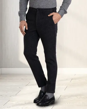 Multi Panel Construction Charcoal Grey Wool Chino
