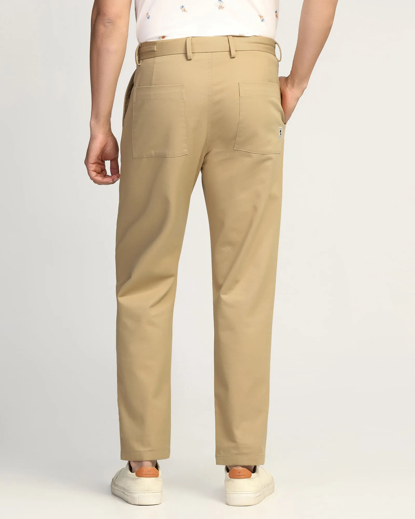 Perfect Silhouette Sneaker Fit Casual Khaki Solid Khakis - Hudson