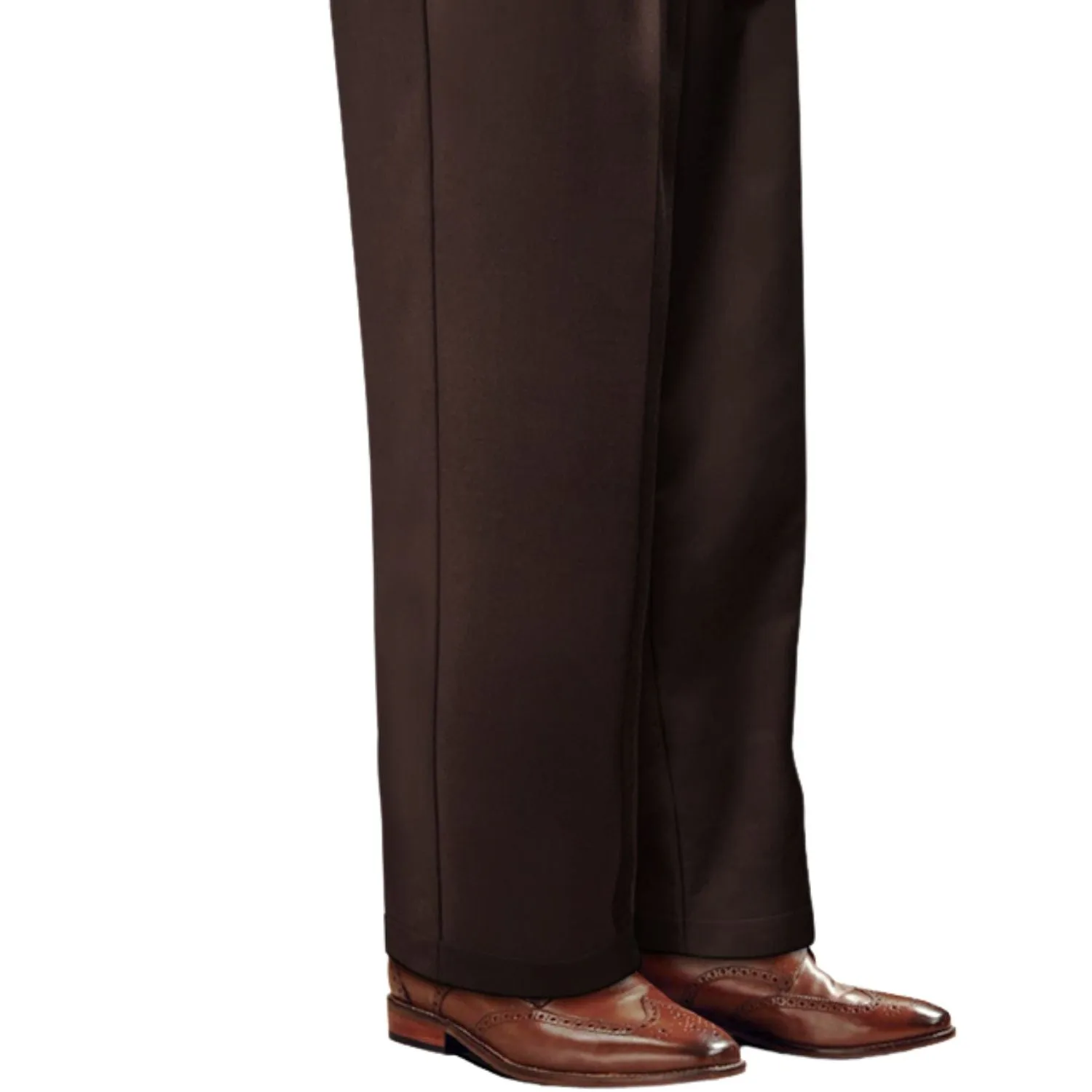 Flattering Fit Wear Fashionable Cut Centauri Collection: Brown Wide-Leg Pants