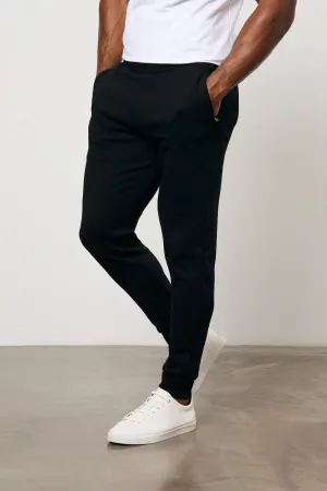 Interlock Sweat Jogger in Black Basic Style All Weather Comfort