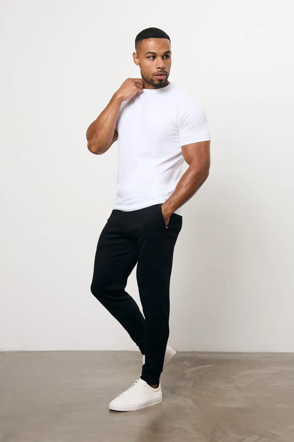 Interlock Sweat Jogger in Black SlimFit Chill Comfort Fit