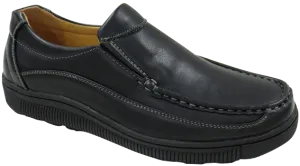 Clear Steps Men's Casual Slip On Loafer Shoes in Black