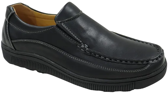 Clear Steps Men's Casual Slip On Loafer Shoes in Black