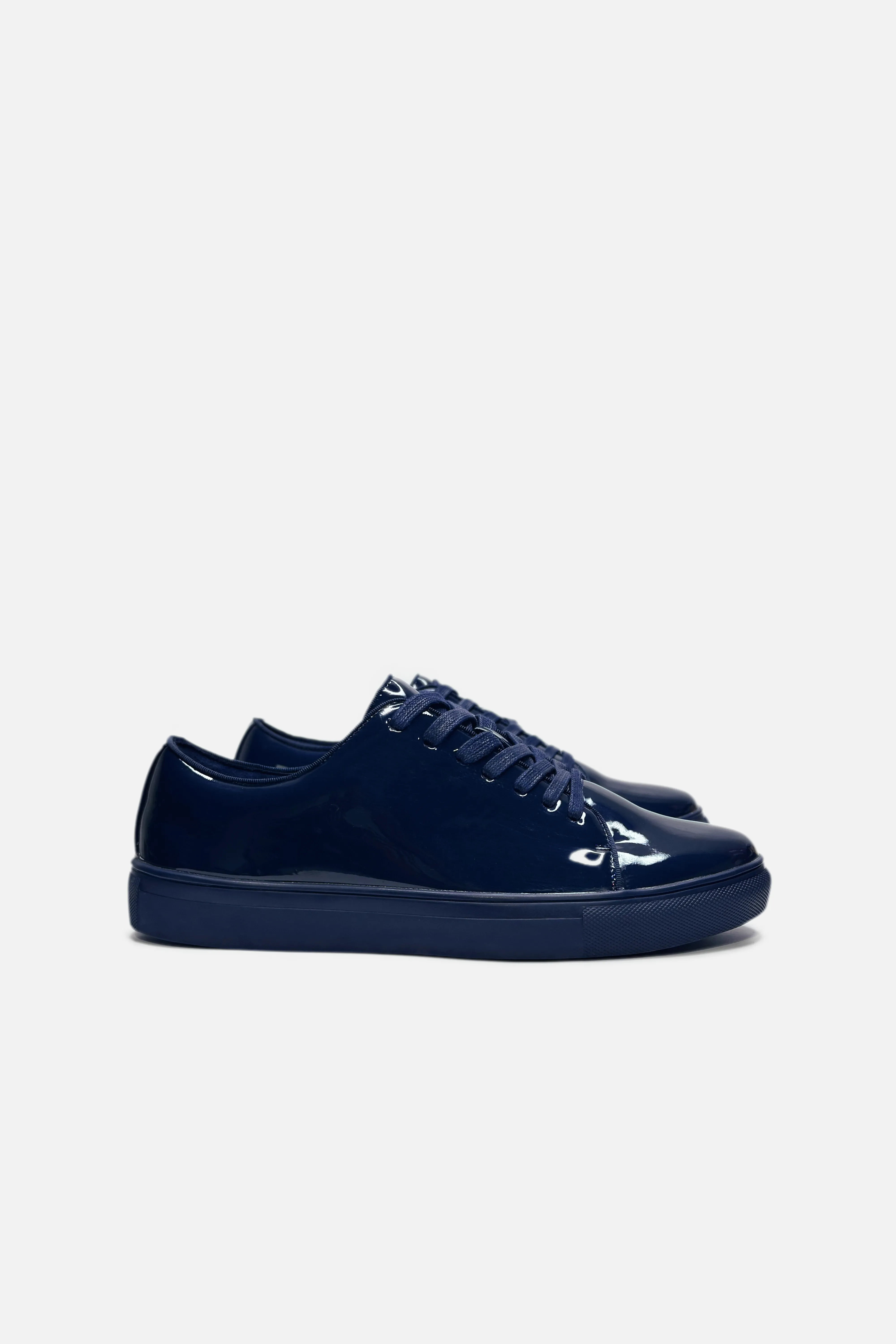 Salvatore Patent Cupsole Sneakers Dribble Step