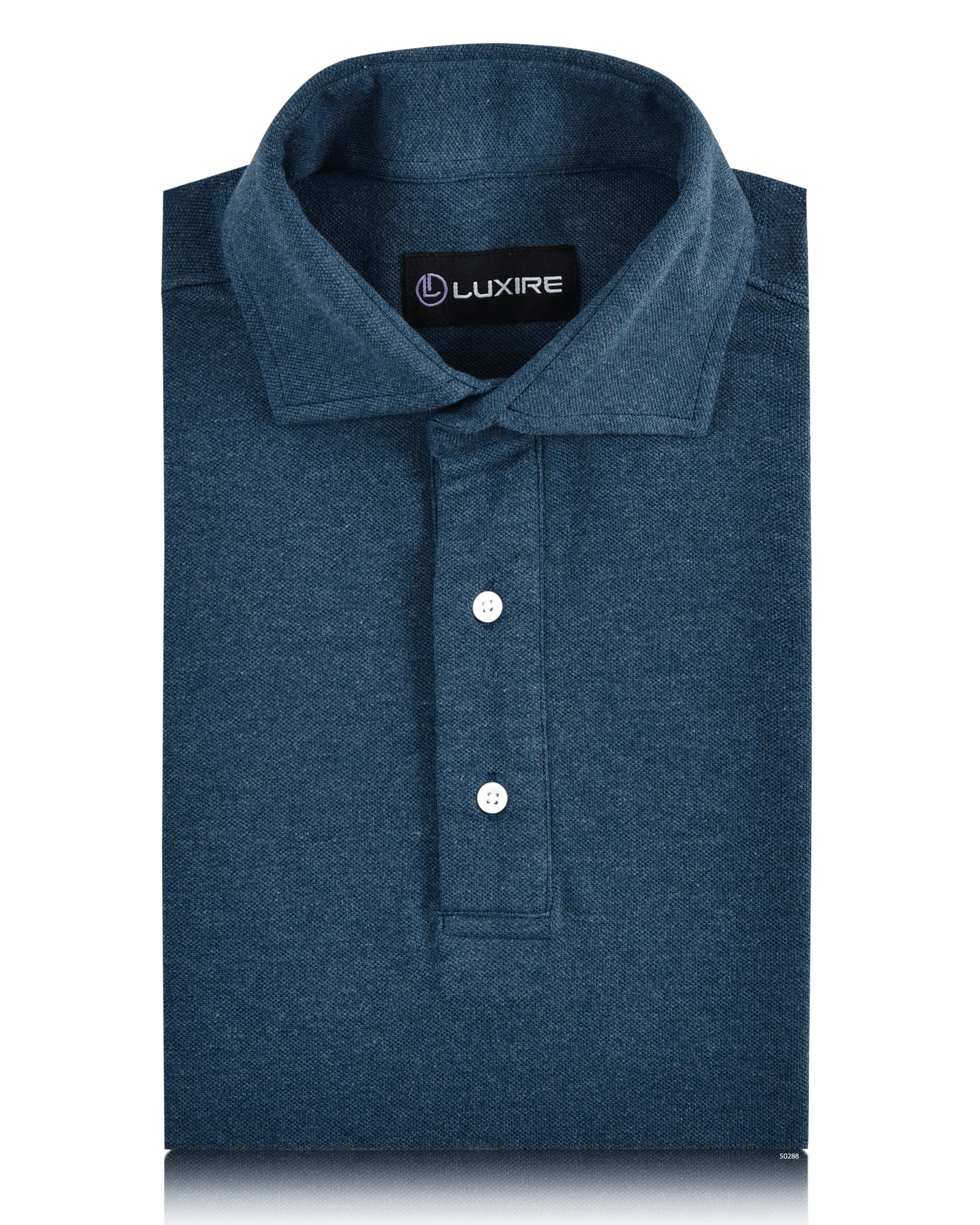 Dark Blue Grey Polo T-Shirt Effortless Style Anti Odor Technology