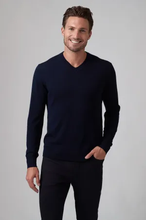 Merino V-neck - Midnight AbrasionResistant