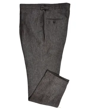 Urban Style Solbiati Coffee Brown Linen Dress Pant