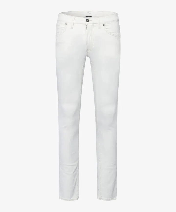 Secure Closures Street Ready Brax Chuck Hi-Flex Color 5 Pocket Pants in Ecru