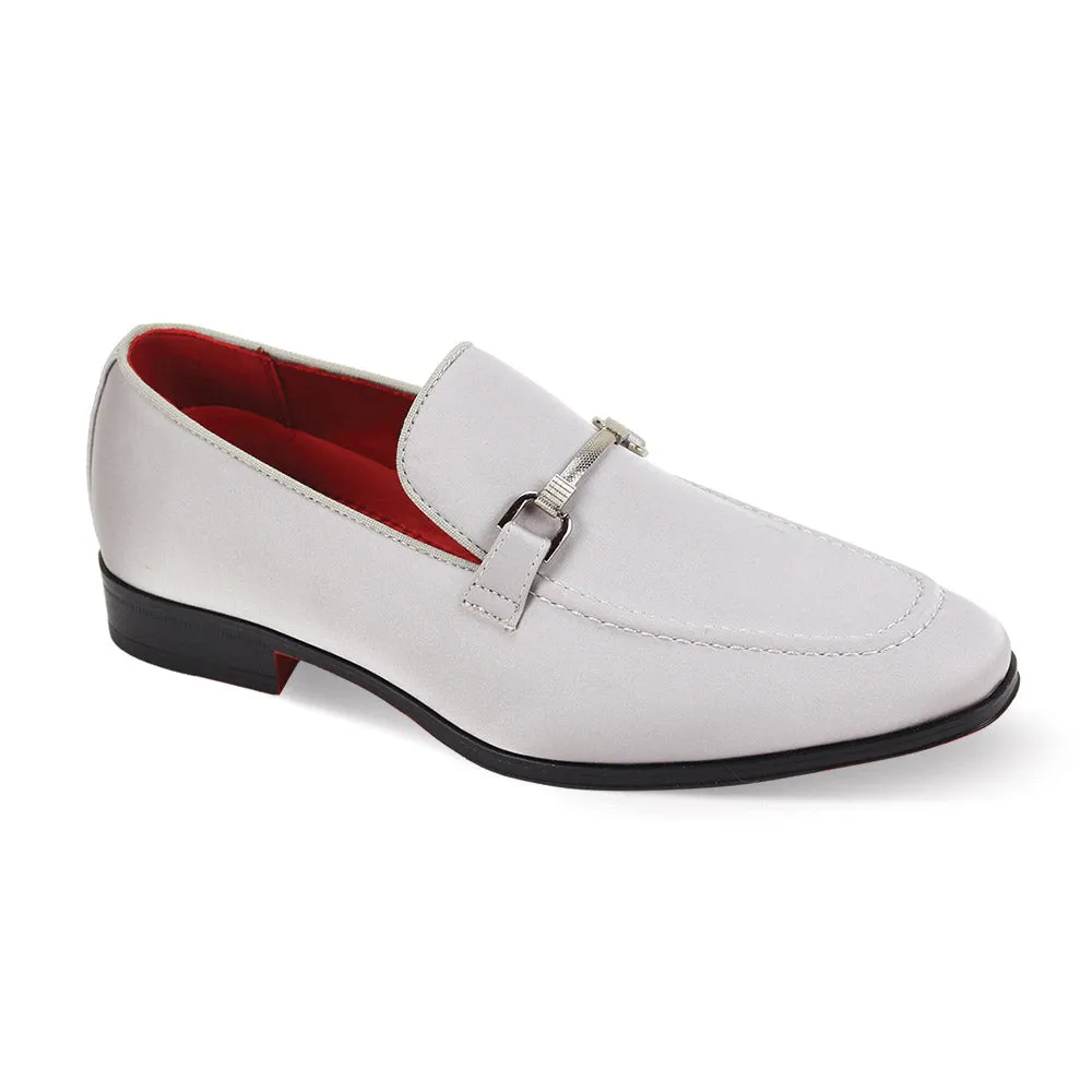 After Midnight 7018 SILVER  SATIN LOAFER (IN STORE) senior care