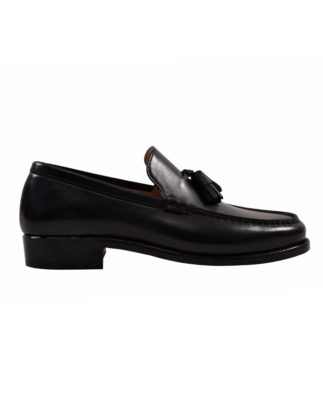 Tassel Loafers Black Anti Fatigue Footbed