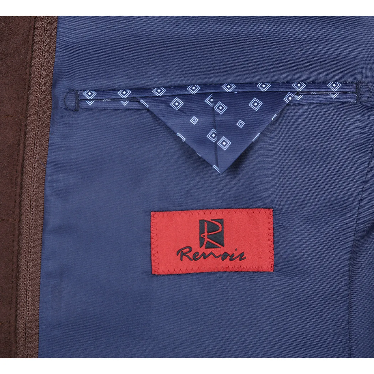 Cozy Hood Detail Alessandro Vitello by Renoir Classic Fit Bib Blue Blazer 294-34