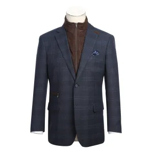 Odor Resistant Tech Alessandro Vitello by Renoir Classic Fit Bib Blue Blazer 294-34