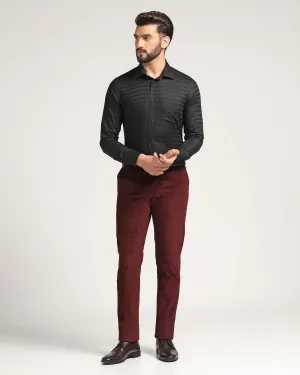 Slim Comfort B-95 Formal Wine Solid Trouser - Corduroy Comfy Wardrobe