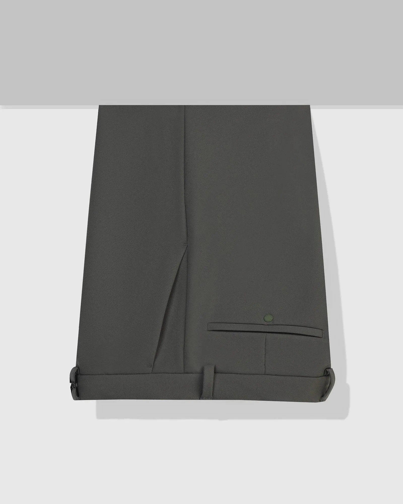 Reflective details Weekend Comfort TechPro Slim Fit B-91 Formal Olive Solid Trouser - Ashley