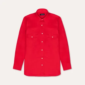 Denim Cool Red Tencel Work Shirt
