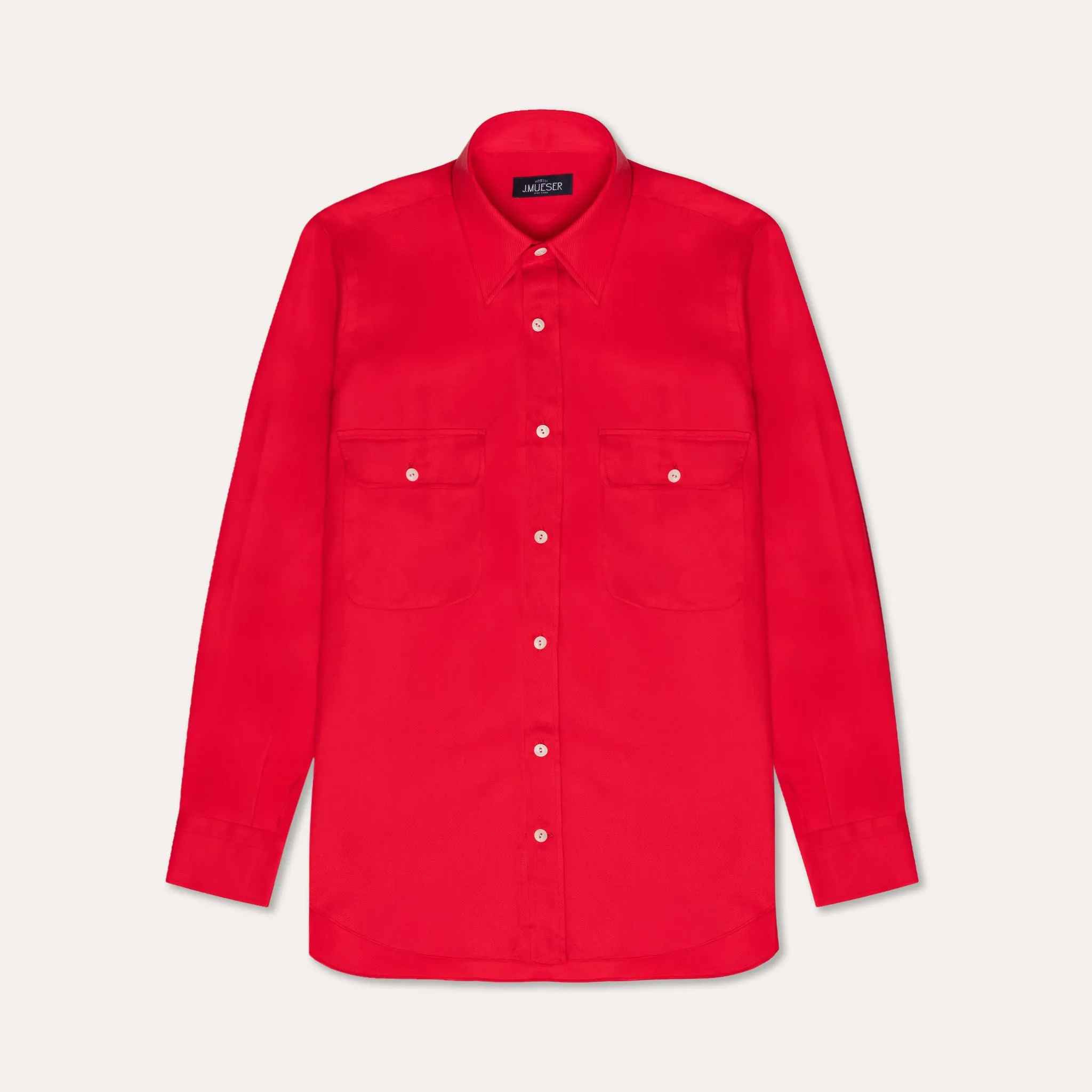 Denim Cool Red Tencel Work Shirt