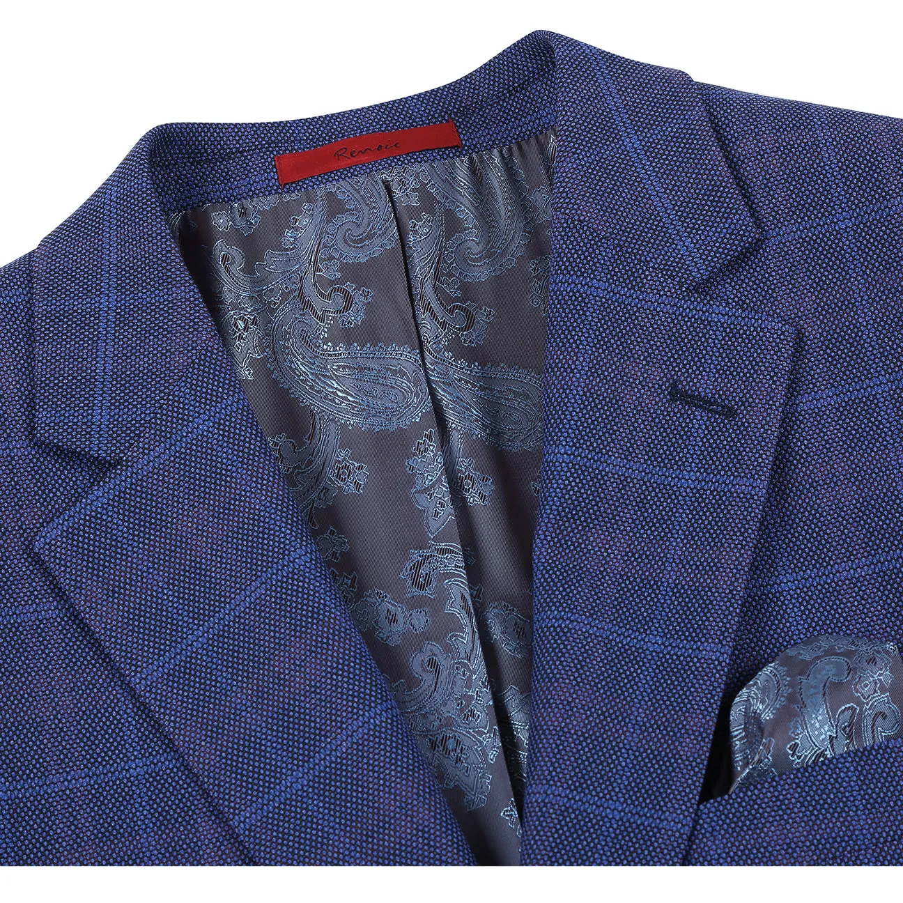Alessandro Vitello by Renoir Classic Fit Blazer Blue 294-47 Water Repellent Coating Dry Weather Look