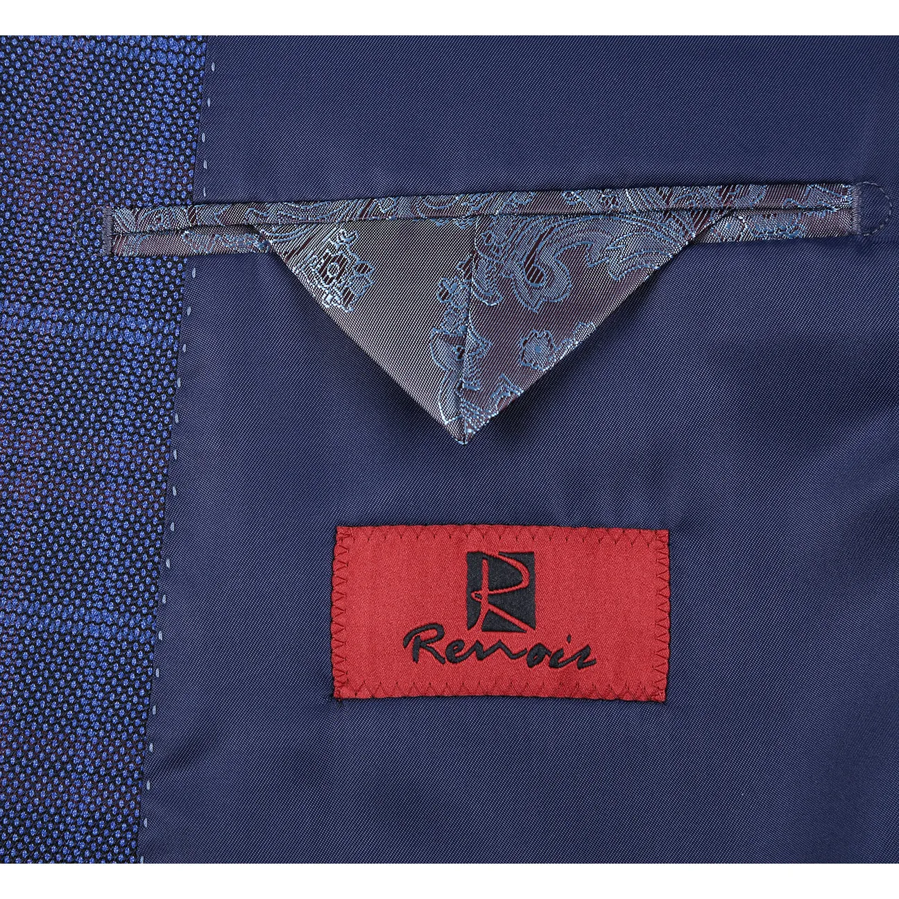 Alessandro Vitello by Renoir Classic Fit Blazer Blue 294-47 Non Restrictive Mobility