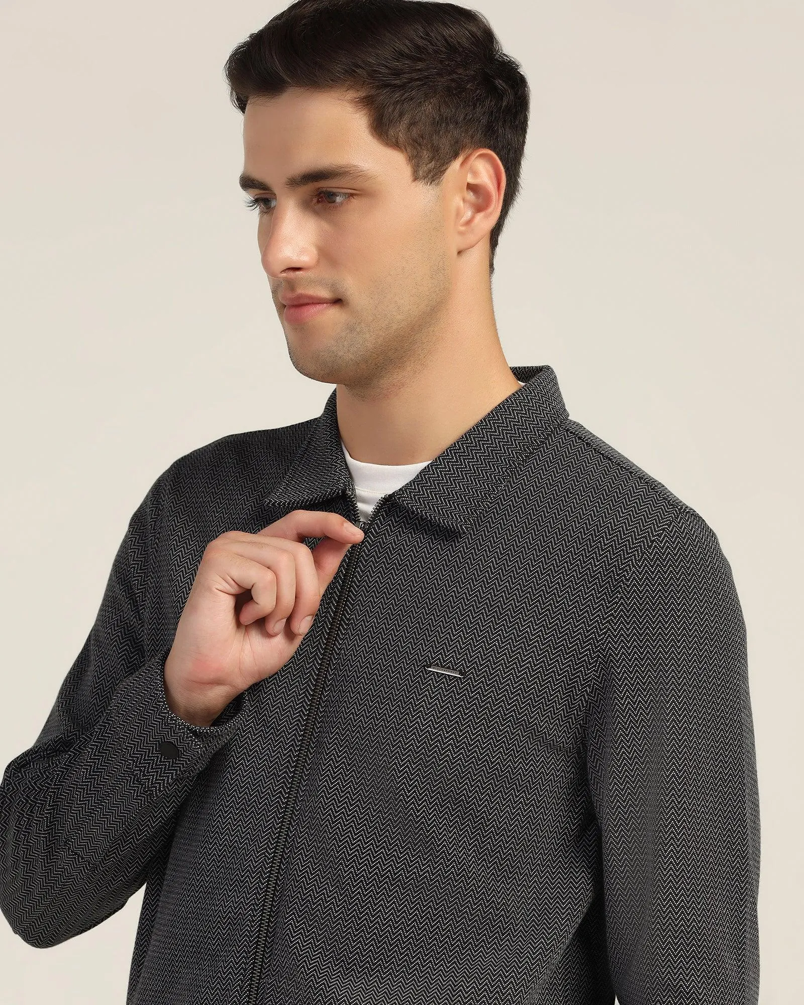 Polo Black Structure Sweatshirt - Herring ReinforcedHem