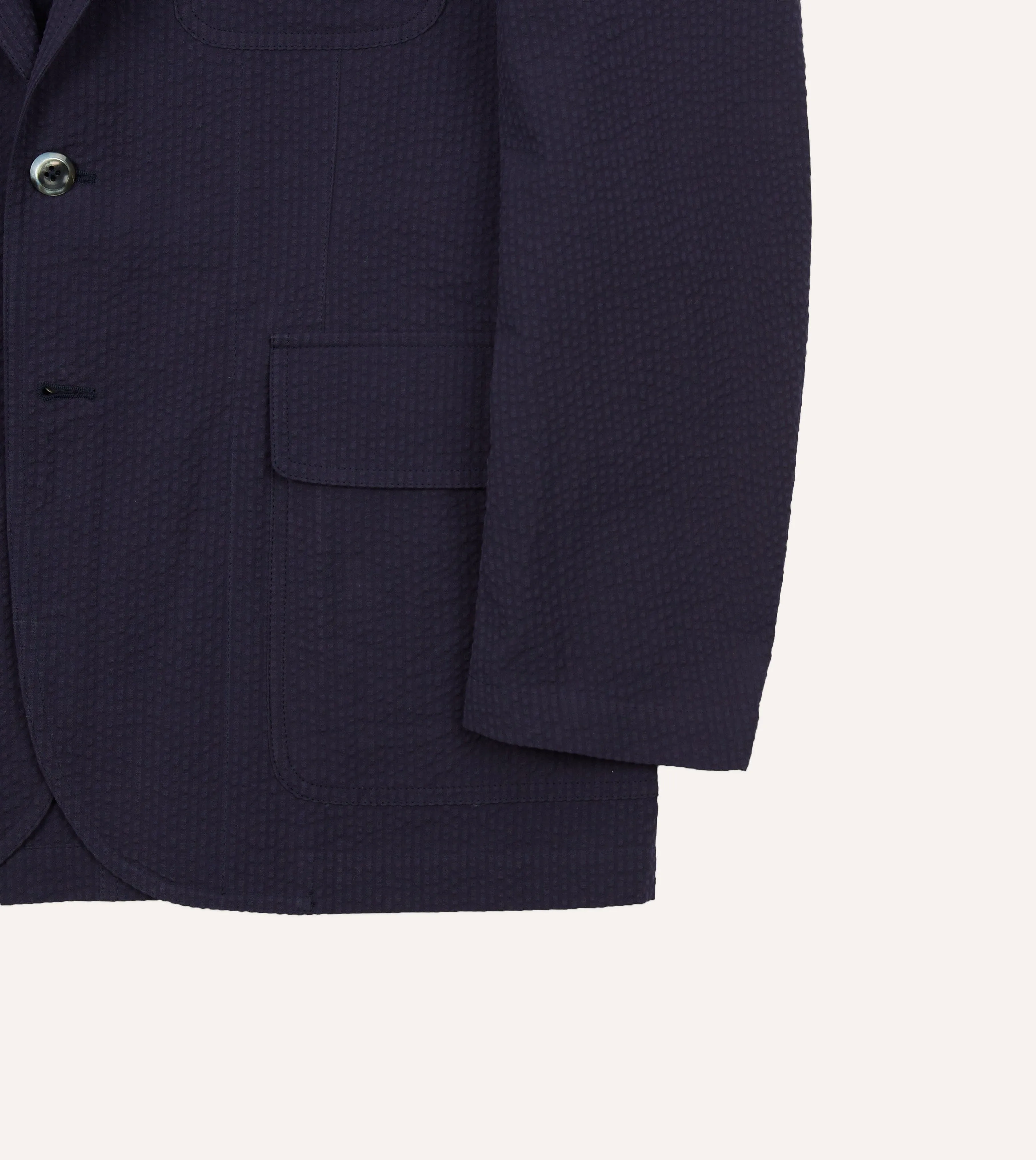 Navy Seersucker Games Blazer Mk. I Pocket Placement
