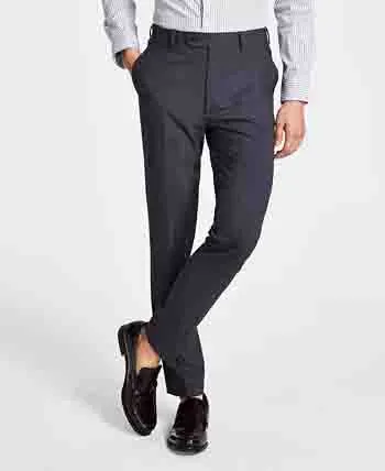 Calvin Klein Infinite Stretch Skinny-Fit Dress Pants in Medium Grey High Stretch Fit Tall Length