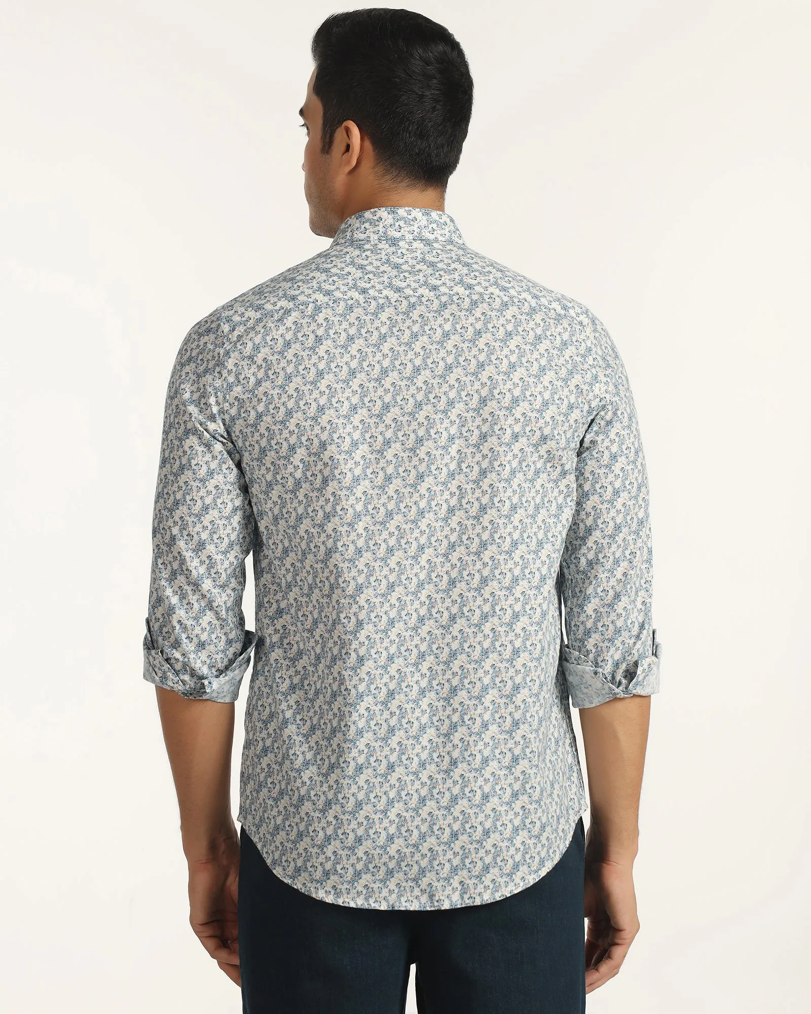 Graphic Art Printed Pattern Casual Blue Printed Shirt - Ryder