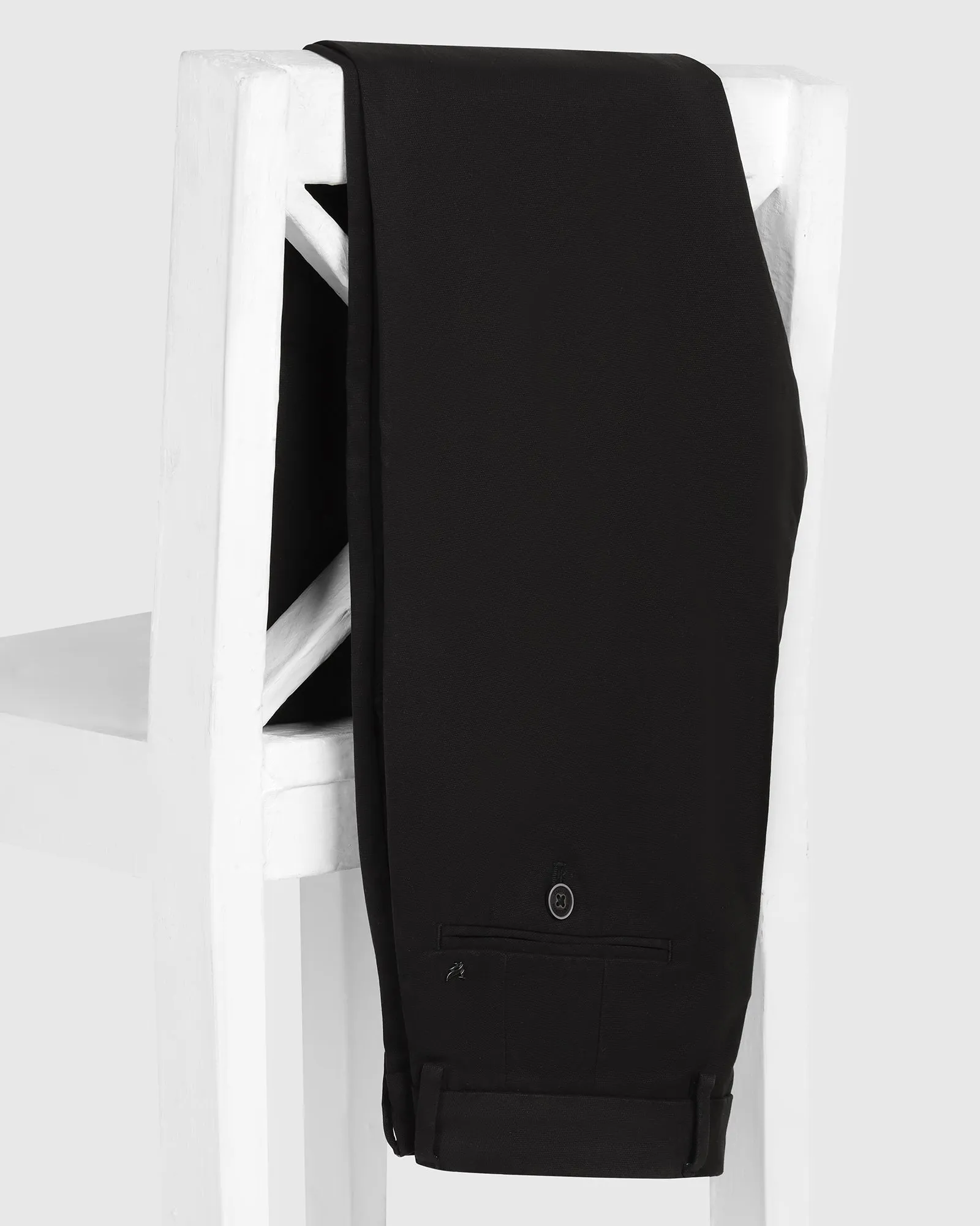 Versatile Layer Zip Pocket Slim Fit B-91 Casual Black Textured Khakis - Kary