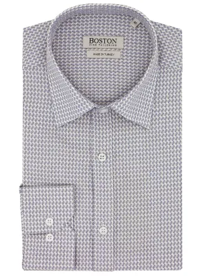 Breathable Layer Liberty Casual Purple Woven Printed Shirt