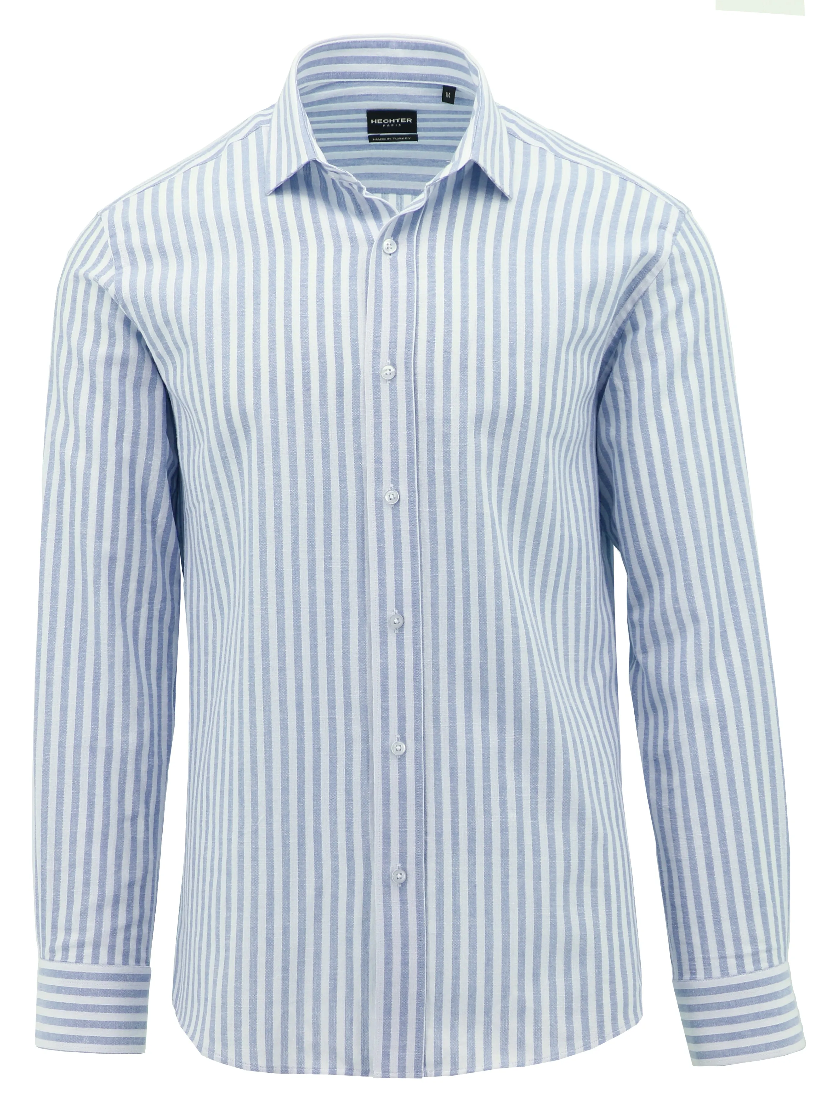 Sporty Look Sel Blue Striped Casual Shirt