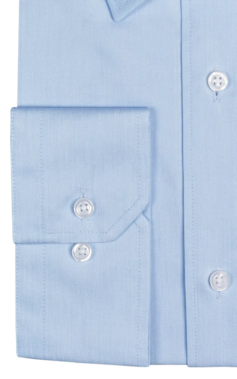 Brooke Business 5WT Blue Shirt Wrinkle Resistant Finish