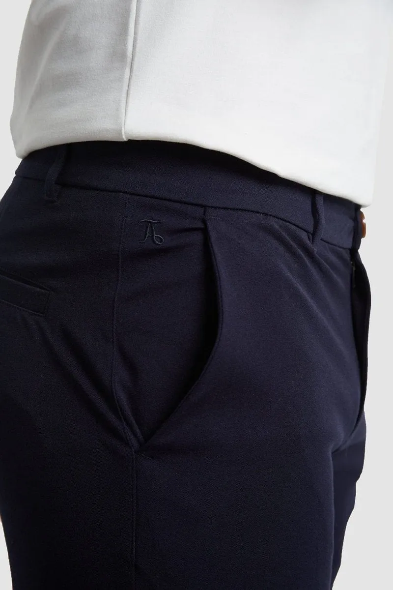Athletic Fit Chino Shorts in Navy mesh ventilation Sport Flex Fit