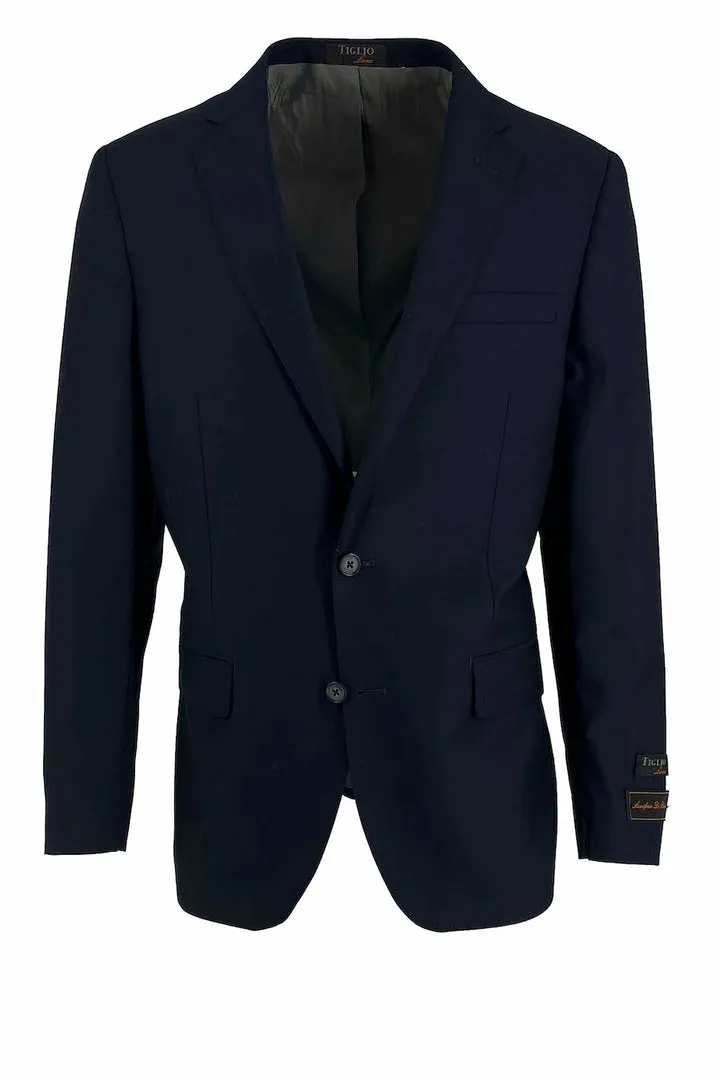 Tiglio Luxe New Blue Dolcetto Modern Fit, Pure Wool Jacket TIG1036 Work Tough Hypoallergenic Textile