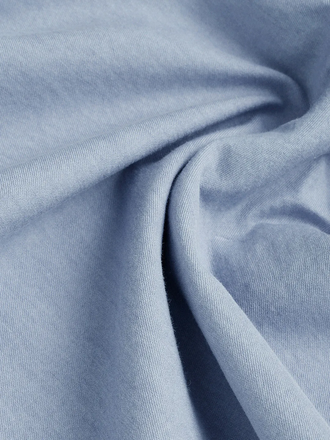 Coastal Vibes Indigo Mandarin Collar Solid Shirt - Zion