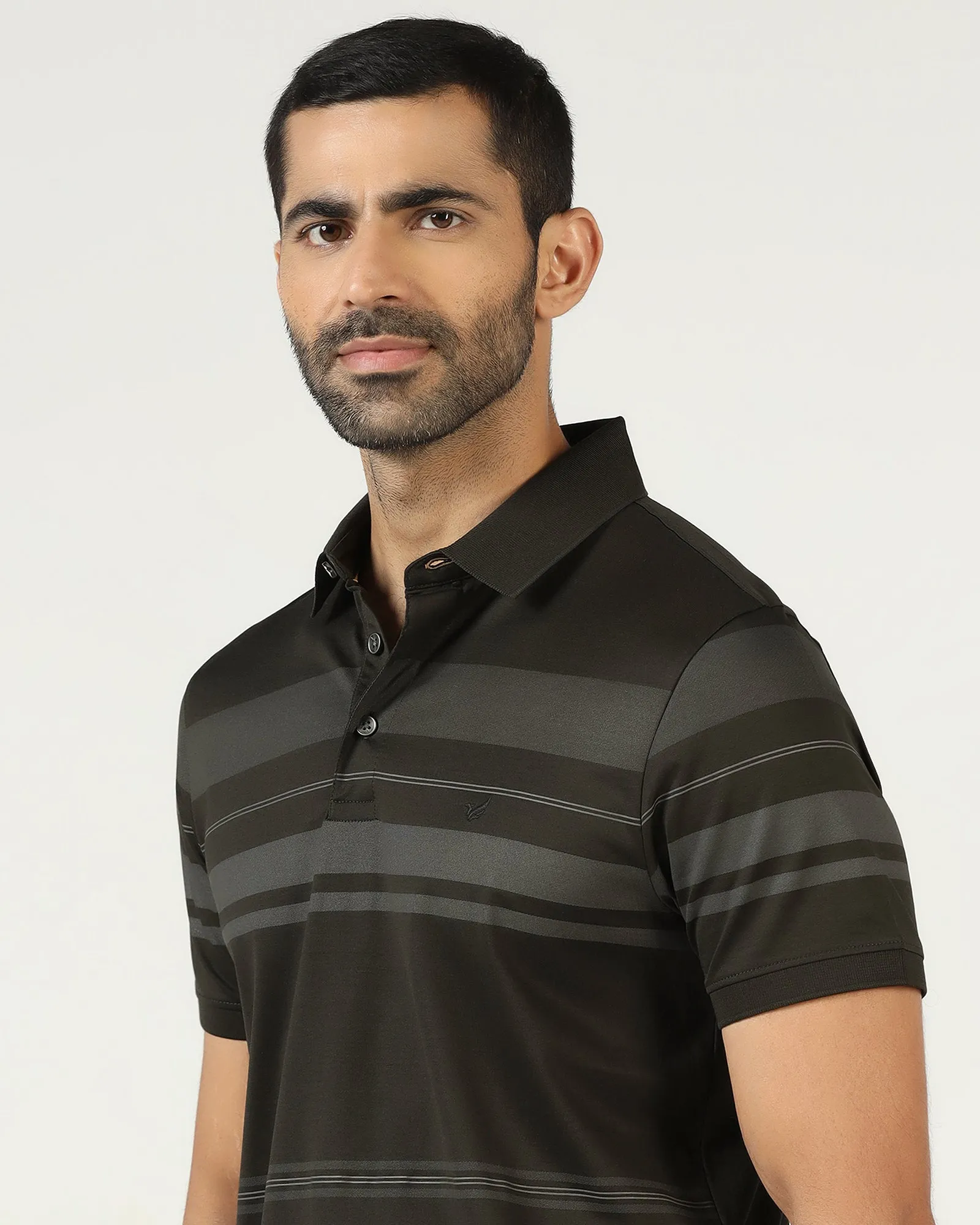Kelp Stripe Polo - Tuck Chic Look