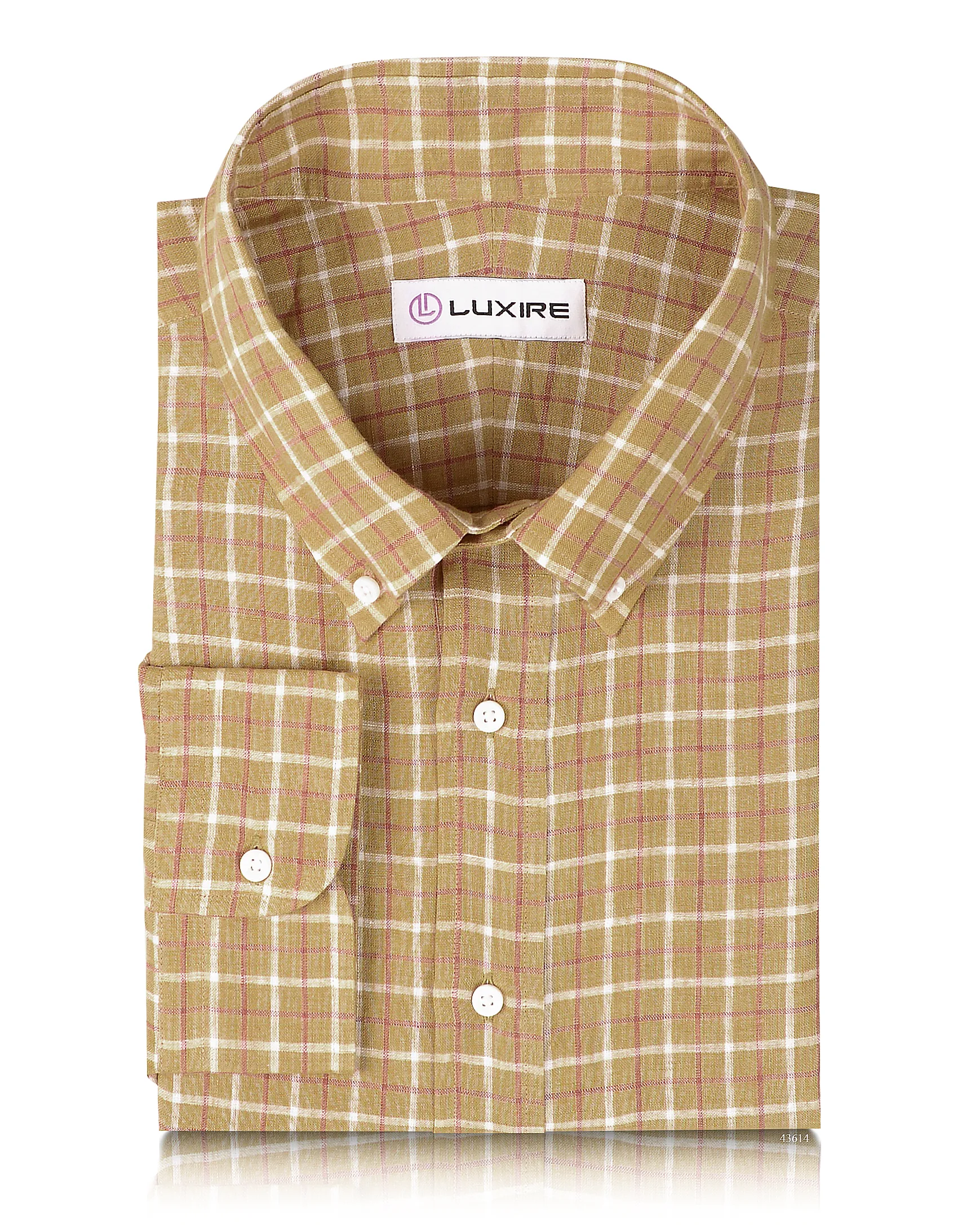 Calm Wave QuickDry Construction Khaki Red Tattersall Linen