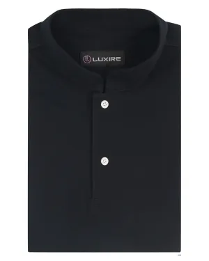 Club Attire Timeless Layers Metal Black Polo T-shirt