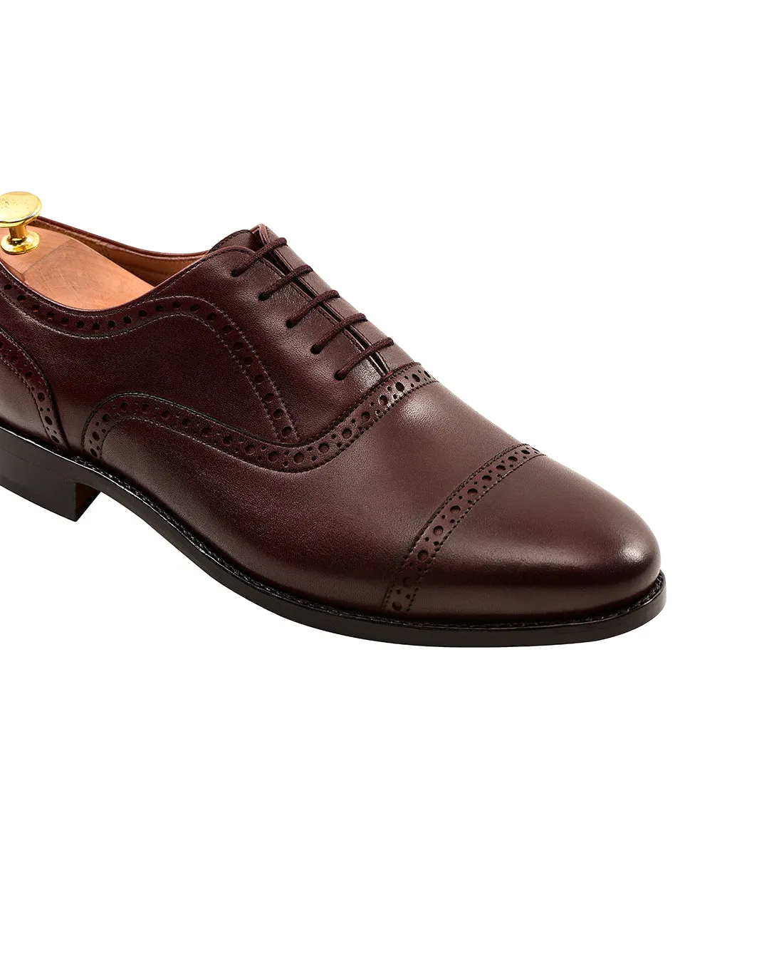 Supportive Captoe Oxford Semi Brogue Burgundy