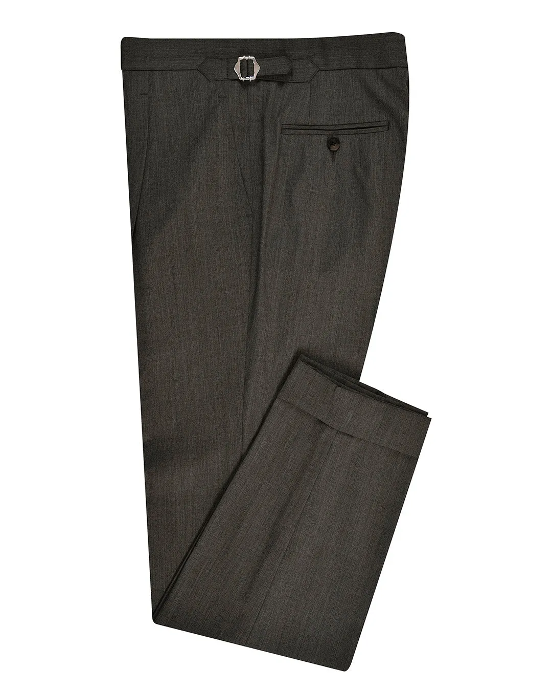 Low Profile Waistband Washable Wool Mid Grey Dress Pant